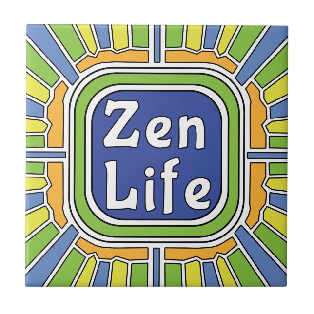 Zen Leben für mich Fliese (Vorderseite)