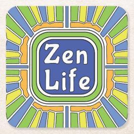 Zen Leben für mich Rechteckiger Pappuntersetzer