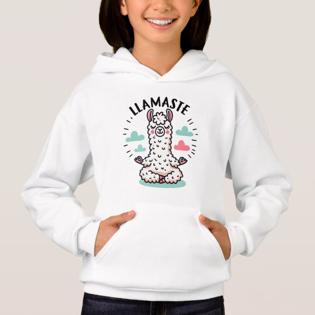 Zen Llama Meditation Hoodie (Vorderseite)
