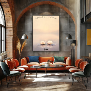 Zen Lotus-Blume in Dusk Poster