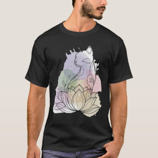 Zen Lotus Katze T-Shirt