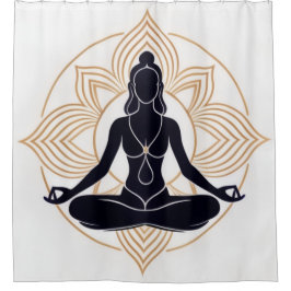 Zen Lotus Meditation Duschvorhang