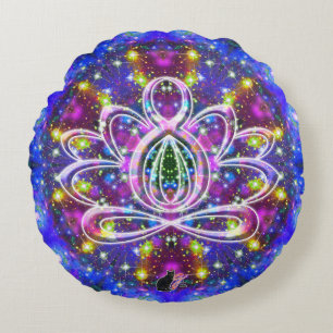 Zen Lotus Round Pillow Rundes Kissen