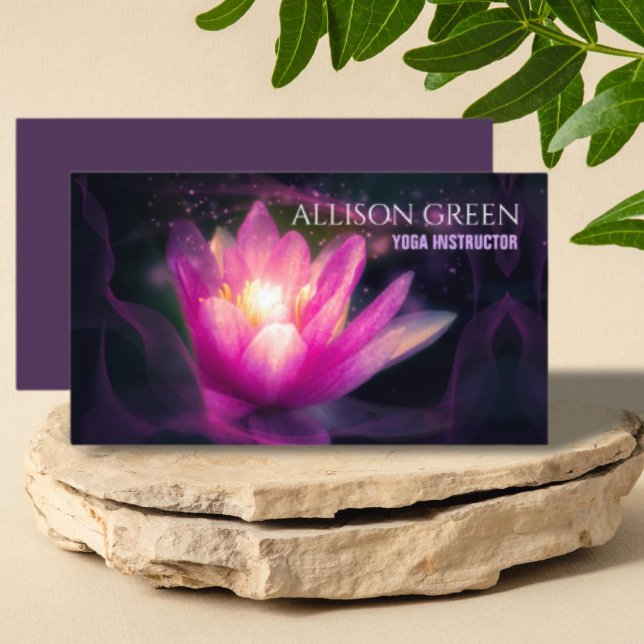 Zen Lotus Spirituelle Meditation Yoga Instructor Visitenkarte (Zen Lotus Spiritual Meditation Yoga Instructor Business Card)