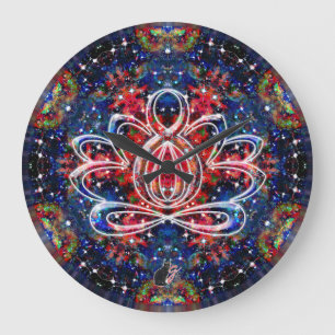 Zen-Lotus-Uhr Große Wanduhr