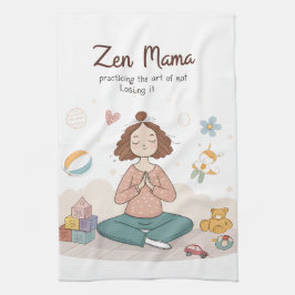 Zen Mama Calm Motherhood Art Geschirrtuch