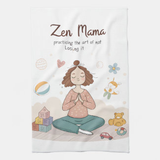 Zen Mama Calm Motherhood Art Geschirrtuch
