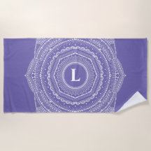 Zen Mandala Monogram Lavender HandGezeichnet Spitz