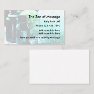 Zen Massage Business Cards Visitenkarte