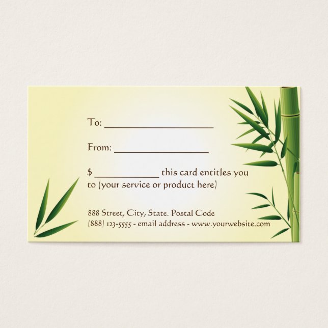 Zen Massage ı Geschenkkarte (Vorderseite)