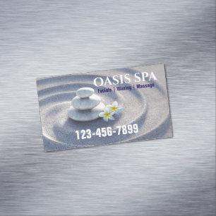 Zen Massage Therapie Yoga Meditation Schönheit WEL Magnetische Visitenkarte