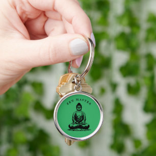 Zen Master - Buddha Meditation Grün Schlüsselanhänger