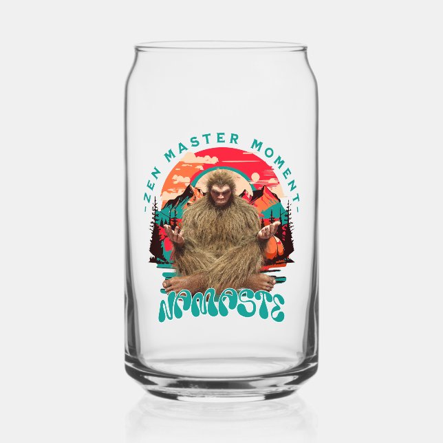 Zen Master Moment - Namaste Funny Bigfoot Dosenglas (Vorderseite)
