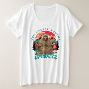 Zen Master Moment - Namaste Funny Bigfoot Große Größe T-Shirt