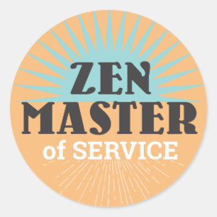Zen-Master-Service-Angestelltenerkennungsaufkleber Runder Aufkleber