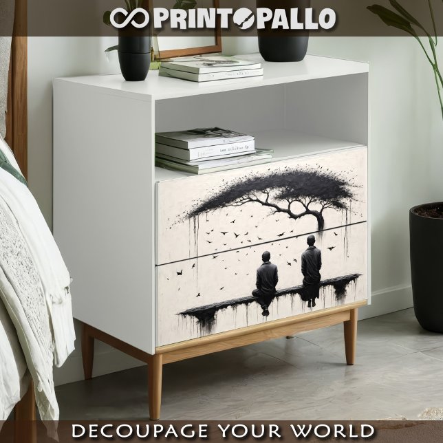 Zen Meditation auf einem Baum, unser Leben - Seidenpapier (Von Creator hochgeladen)