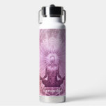 Zen Meditation Lila Personalisiert Trinkflasche<br><div class="desc">Spirituelles Meditationssymbol lila personalisierte Wasserflasche.</div>
