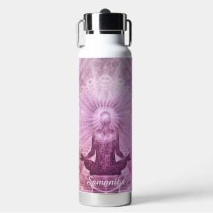 Zen Meditation Lila Personalisiert Trinkflasche