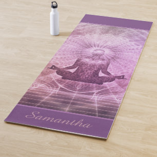Zen Meditation Lila Personalisiert Yogamatte