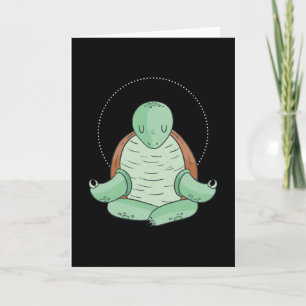 Zen Meditation Yoga Turtle Omm Geschenk Karte