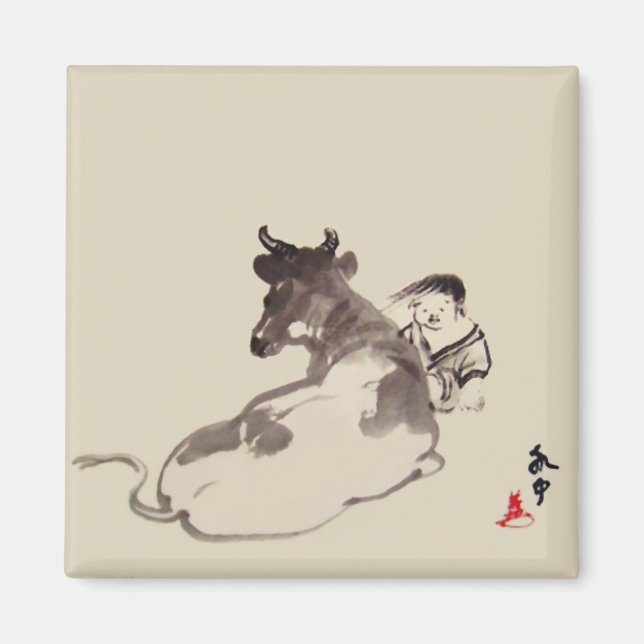 Zen-Meditationsmagnet Magnet (Vorne)