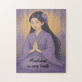 Zen Medizin Kunst Achtsamkeit Yoga Lila Angewohnhe Puzzle