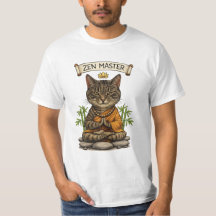 Zen-Meister-Katze Lustige Chill Graue Tabby-Katze