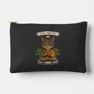 Zen-Meister-Katze Lustige Chillige Graue Tabby-Kat Zubehörtasche
