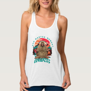 Zen-Meister-Moment Bigfoot-Meditation Retro-Art Tank Top