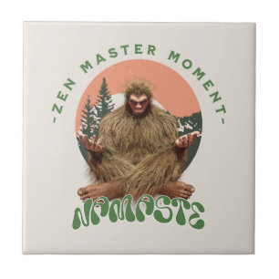 Zen-Meister-Moment Namaste - Bigfoot-Meditation Fliese