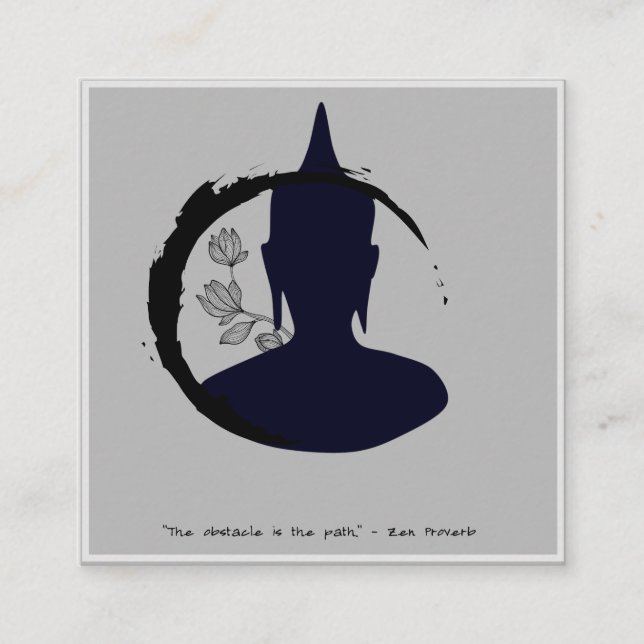 Zen Mindfulness Coach Business Card Quadratische Visitenkarte (Vorderseite)