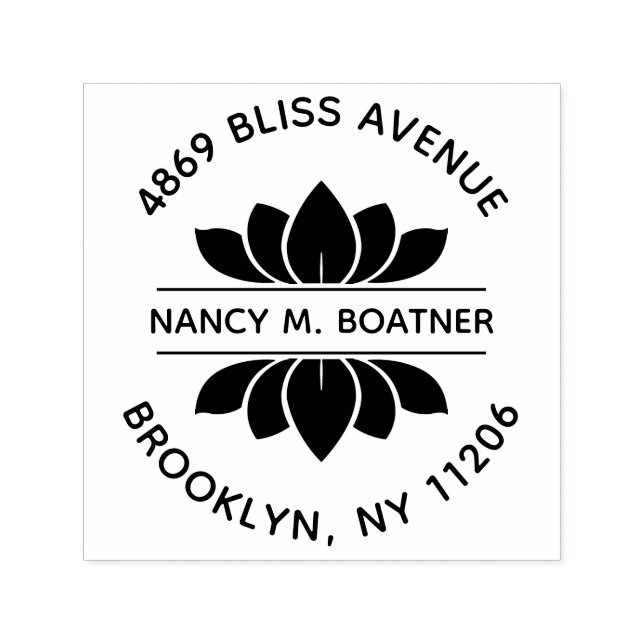 Zen Mindfulness Medizin Lotus Rücksendeadresse Permastempel (Design)