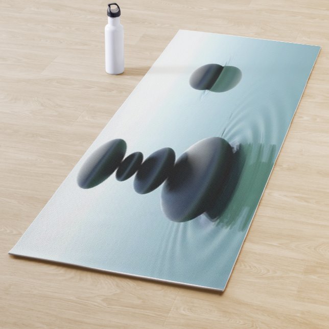 Zen Minimalistisch Calming Stones Yogamatte (Beispiel)