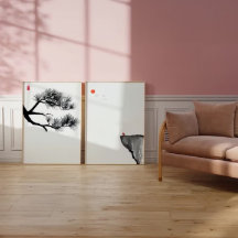 Zen Minimalistisch Wall Art Set - Natureinrichtung