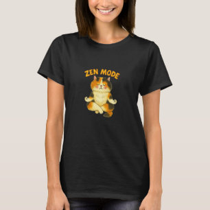 Zen-Modus-Kitty-Katze meditiert T-Shirt