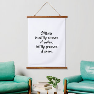 Zen-Motivationszitat-Wandkunst Minimalistischer Wandteppich Mit Holzrahmen