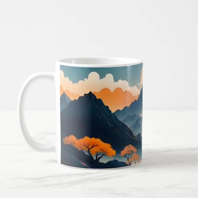 Zen Mountain Sunrise Tasse (Links)