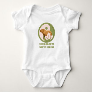 Zen-Nagetiere Stressen Nie Capybara Humor Baby Strampler