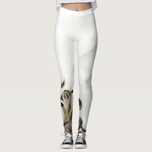 Zen Nebelberg Vögel Minimalistische Natur Leggings