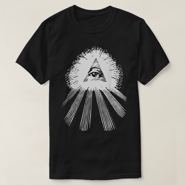 Zen Ninja Auge des Horus-Schutzschildes Segen Back T-Shirt (Design vorne)