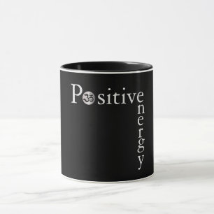 Zen Om positive Energie Minimalistisch Schwarz und Tasse