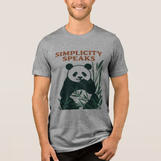 Zen Panda - Einfachheit spricht Design Tri-Blend Shirt