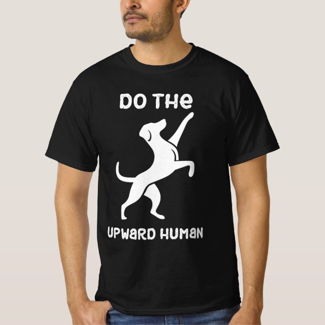 Zen Paws männlicher schwarzer T - Shirt (Vorderseite)