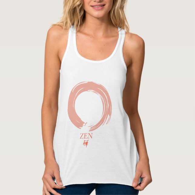 Zen Peace Calm Off Pink Women's Tank Top (Vorderseite)