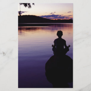 Zen Peace Yoga Stillness Meditation Natur Briefpapier