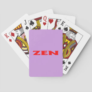 Zen-Poker, der Karten spielt Spielkarten
