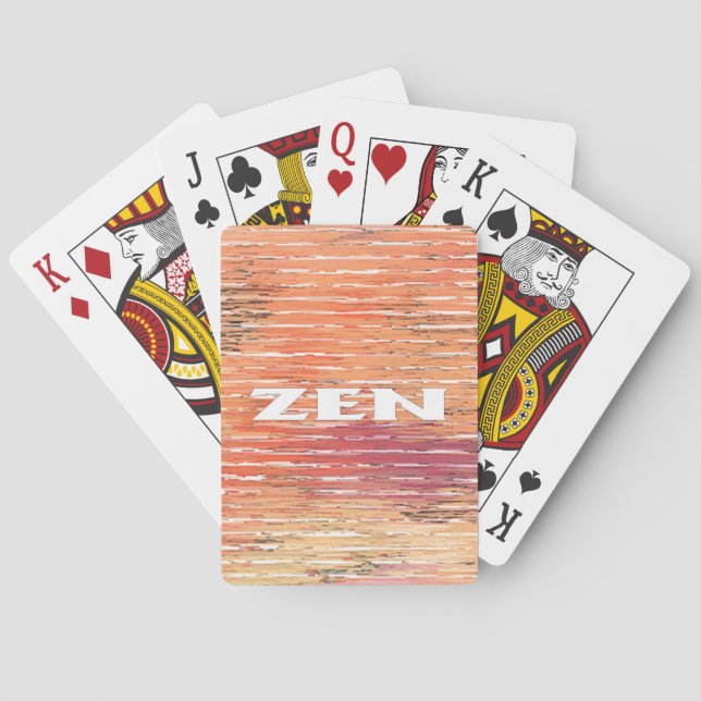 Zen-Poker mit weißen Schilen spielt Karten Spielkarten (Rückseite)