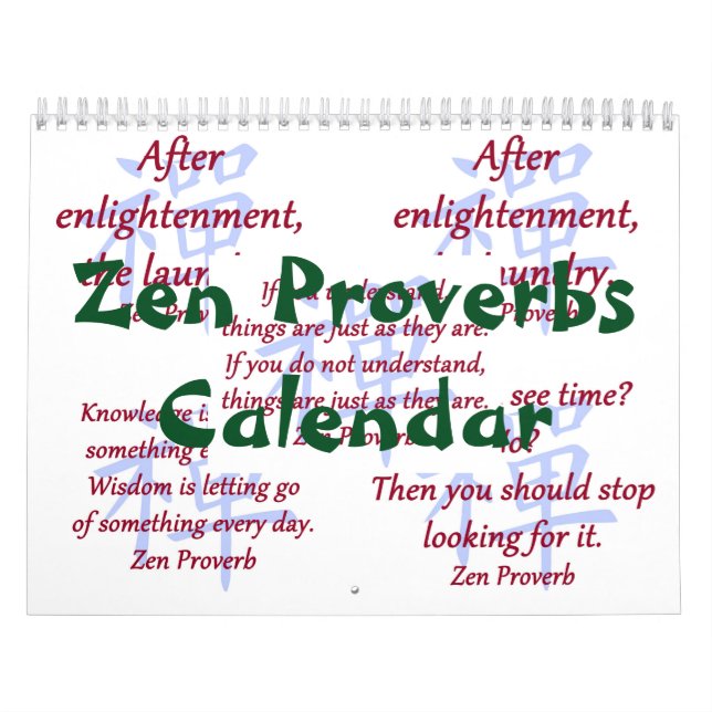 Zen Proverbs-Kalender Kalender (Titelbild)