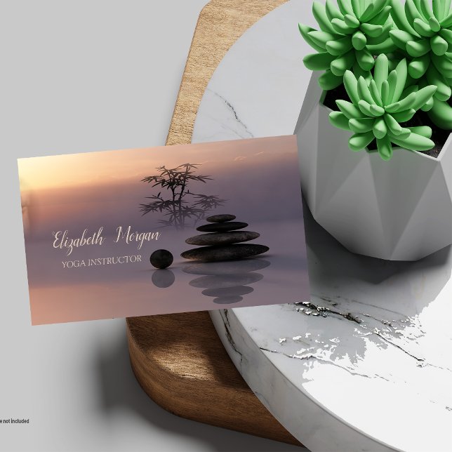 Zen, Psychologe Therapeutin, Steine, Yoga Instruct Visitenkarte (Von Creator hochgeladen)