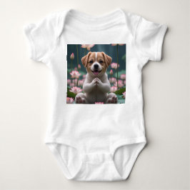Zen Puppy auf Lotus - Baby Bodysuit Baby Strampler